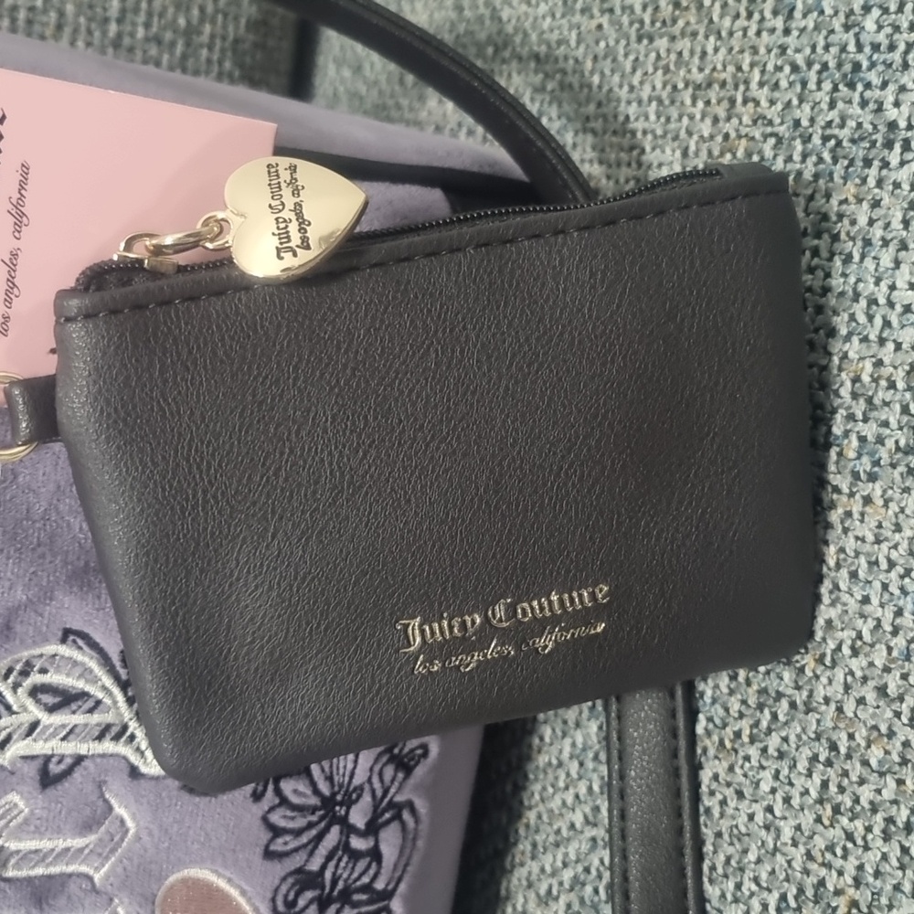 JUICY COUTURE Heritage Satchel in Dusty Violet/Chocolate - Picture 8 of 16